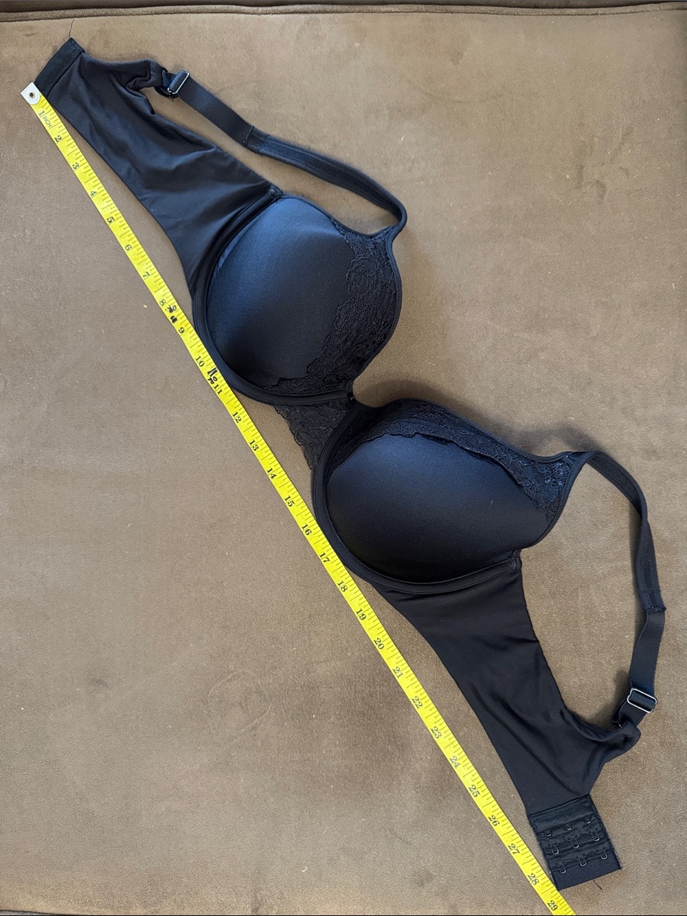 Bali Black Lace-Trim T-Shirt Bra